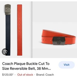 Coach reversible 38 mm belt (see photo) (blue and cognac color)